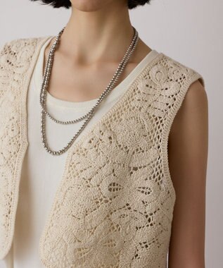 GRACE CONTINENTAL メッシュembジレ キナリ