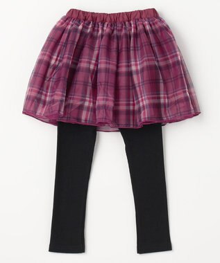 ANY KIDS チュール スカッツ ピンク×チェック