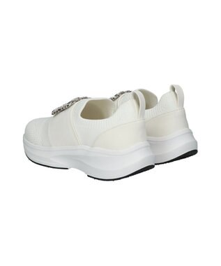 Bridget Birkin 【Bridget Birkin】ビジューバックルニットスニーカー ホワイト