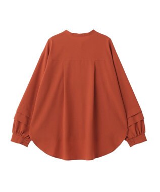 YECCA VECCA 2way裾アレンジパール釦ブラウス Terracotta