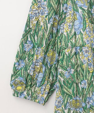 GRACE CONTINENTAL フラワープリントティアードミニワンピース グリーン