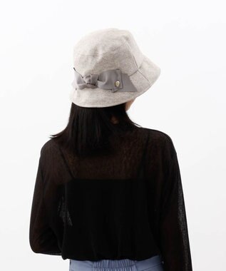 AURORA 【 LANVIN COLLECTION（ランバン コレクション） 】ラメツイードクロッシェハット グレージュラメ