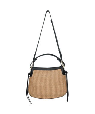 INTER-CHAUSSURES 【LORISTELLA】2WAY異素材コンビネーションショルダーバッグ ブラックコンビ