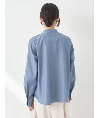 earth music&ecology ２ｗａｙ刺繍衿ブラウス Blue