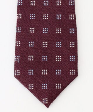 J.PRESS MEN ライトウェイトウールシルク 小紋柄ネクタイ ワイン系8
