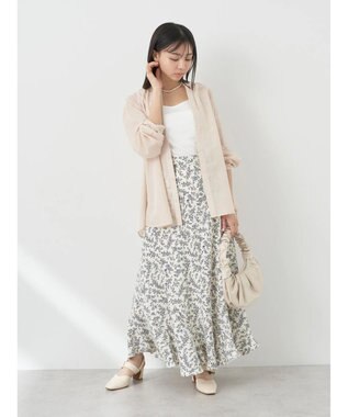 earth music&ecology シアーギャザーネックブラウス Beige