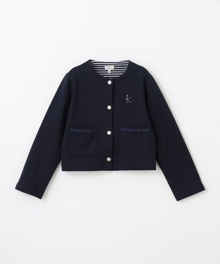 組曲 KIDS 【150-160㎝】スナップボタン カーディガン ネイビー系