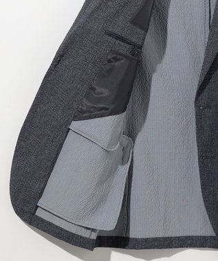 JOSEPH ABBOUD 【洗える/UV/エコ撥水・クールビズ/】ライトウェーブライト ジャケット ネイビー系2