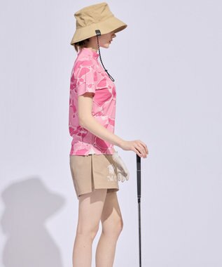 PW CIRCULUS 【MEN】WATER SURFACE プリントモックネックT ゴルフウェア レディース ピンク系5