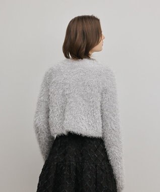 GRACE CONTINENTAL フェザーショートボレロ シルバー