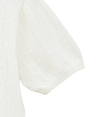 earth music&ecology ナローリボンペプラムニットカーディガン Ivory