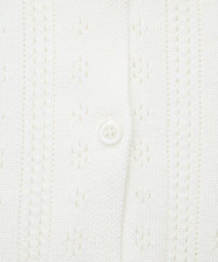 earth music&ecology ナローリボンペプラムニットカーディガン Ivory