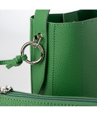 UNBILLION カシュカシュ cachecache / シボ合皮ミニバゲットバッグ グリーン