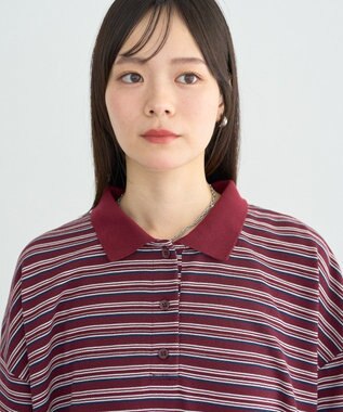 earth music&ecology ラガーポロシャツ Bordeaux