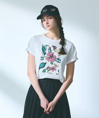  【接触冷感・UV90%以上カット・洗える】EXOTIC FLORAL Tシャツ