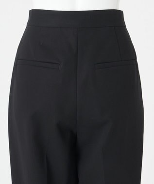 23区 L 【エステータ】コットンダブルクロス テーパードシルエットパンツ ブラック系