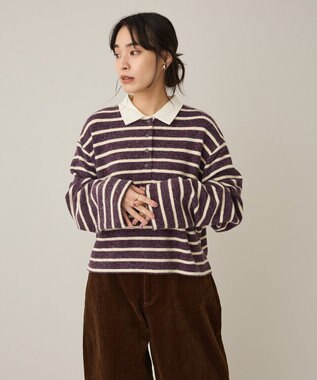 CRAFT STANDARD BOUTIQUE ボーダーラガープルオーバー Deep Purple