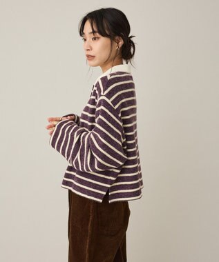 CRAFT STANDARD BOUTIQUE ボーダーラガープルオーバー Deep Purple