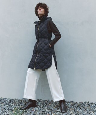 UNFILO イージーケア ワイドパンツ アイボリー