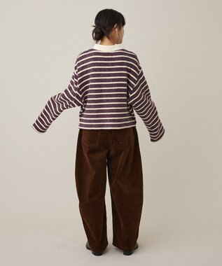 CRAFT STANDARD BOUTIQUE ボーダーラガープルオーバー Deep Purple