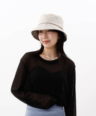 AURORA 【 LANVIN COLLECTION（ランバン コレクション） 】ラメツイードクロッシェハット