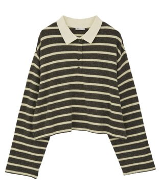 CRAFT STANDARD BOUTIQUE ボーダーラガープルオーバー Dark Gray