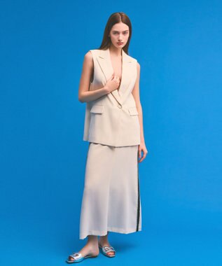 GRACE CONTINENTAL ラインビジューロングスカート キナリ