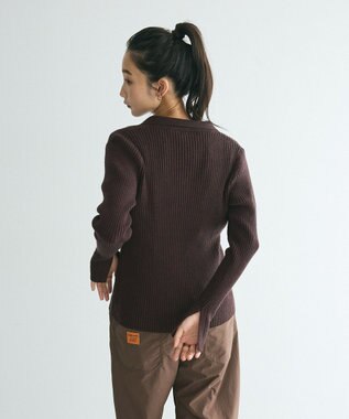 CRAFT STANDARD BOUTIQUE 襟付きニットコンパクトカーディガン Bordeaux