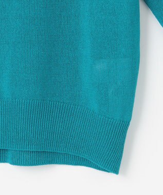 自由区 【XSサイズ～/洗える】ペーパーブレンド ニット ブルー系