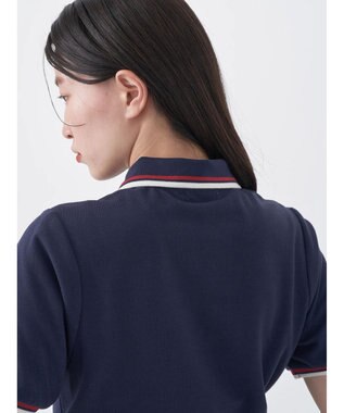 earth music&ecology ハートロゴ刺繍ポロ Blue