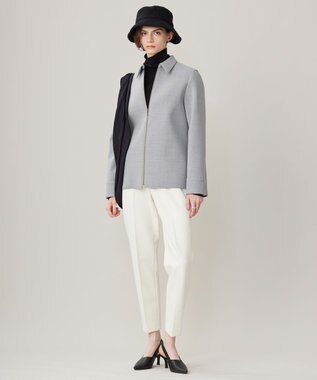 ICB L モスリンボンディング ブラウス ライトグレー系