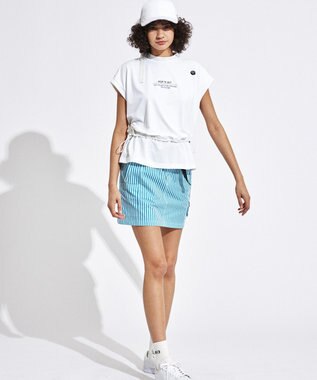 PW CIRCULUS 【UVカット / 吸水速乾 / 伸縮性抜群】【WOMEN】ウエスト切り替えモック T ホワイト系