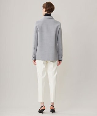 ICB L モスリンボンディング ブラウス ライトグレー系