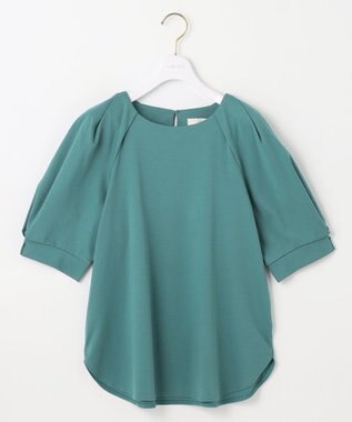 【接触冷感・UVケア】着映えタックスリーブ カットソー