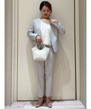 Green Parks ｅｆ－ｄｅ　ストレッチツイルカラーレスジャケット Gray Beige