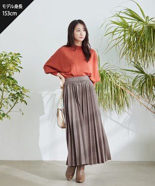 Tiaclasse 【GOLD LABEL・洗える】抗菌・防臭加工 ホールガーメントドルマンニット オレンジ