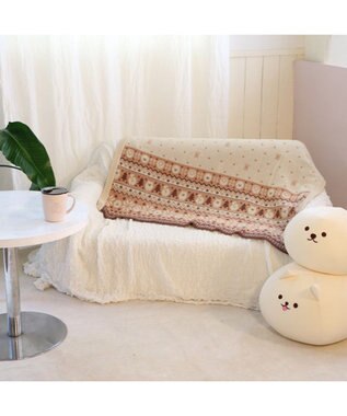 Mother garden マザーガーデン ふわんこ ニット ひざ掛け 70cm×100cm マルチカラー
