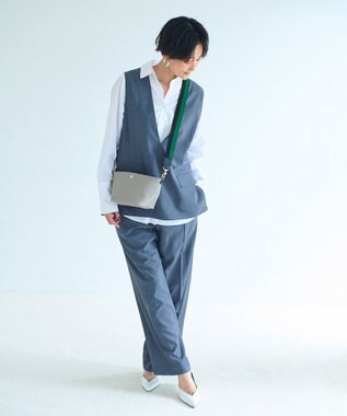 TOPKAPI 【Breath TOPKAPI】SCOTCH GRAIN スコッチグレイン プレーン 2トーンテープ ショルダー バッグ グレージュ