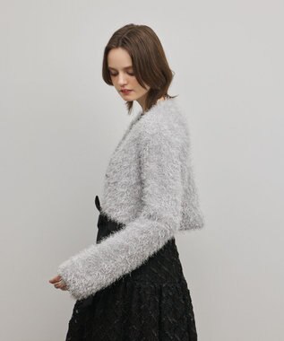GRACE CONTINENTAL フェザーショートボレロ シルバー