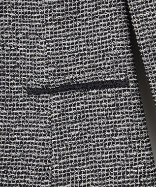 ANY SIS シャイニーストレッチツイード ジャケット シャンブレーネイビー