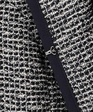 ANY SIS シャイニーストレッチツイード ジャケット シャンブレーネイビー