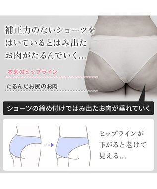 BRADELIS New York 【BRADELIS NewYork peace】おしりPラインラッピングロングショーツ24 グレージュ