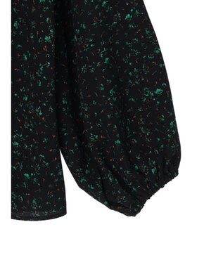 Green Parks 柄アソートラッフル衿ブラウス Flower