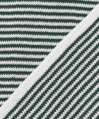 J.PRESS MEN 【Tシャツ感覚で着られる新感覚ニット】ボーダーニット ロングスリーブＴシャツ グリーン系1