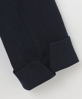 J.PRESS LADIES L ナチュラルツイードストレッチ ノーカラー ジャケット ネイビー系