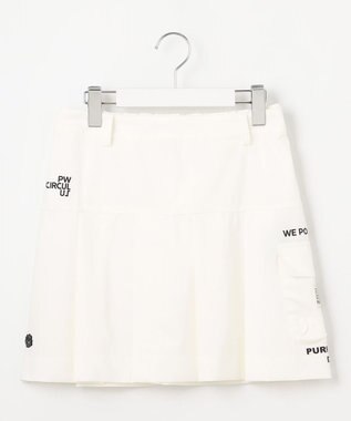 PW CIRCULUS 【UVカット / 接触冷感 / 伸縮性抜群】【WOMEN】フロントプリーツ ゴルフウェア レディース ホワイト系