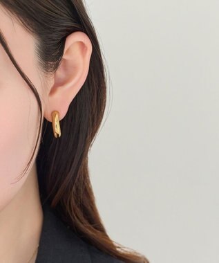 Phoebe 【金属アレルギー対応】ボリュームフープピアス　ゴールド/サージカルステンレス ゴールド