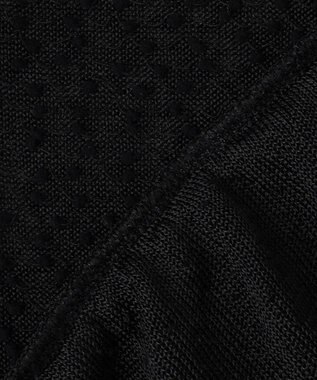 自由区 【カトリエムブーケ】Expression delicate ドットシアー・リボンスリーブトップス ブラック