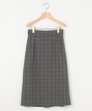 組曲 2WAYウォームストレッチ チェックスカート グレー系3