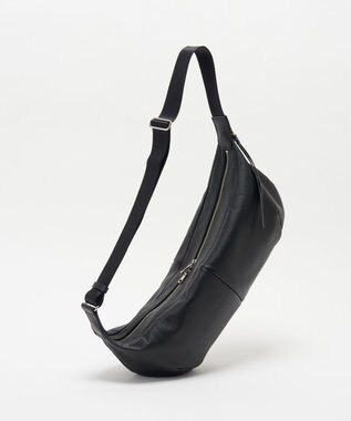 russet ソフトレザーバナナボディバッグ(CE-1695) Black